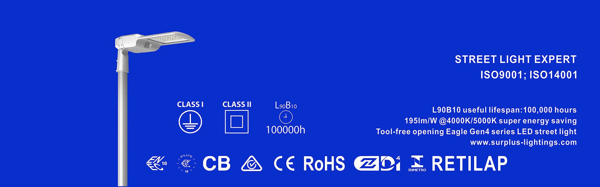 کیفیت چراغ های خیابانی Eagle Gen4 195lm/W ENEC ENEC+ CB SAA Zhaga-D4i کارخانه