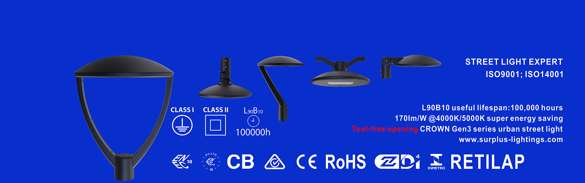 کیفیت چراغ های خیابانی Eagle Gen4 195lm/W ENEC ENEC+ CB SAA Zhaga-D4i کارخانه
